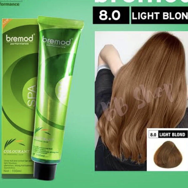 BREMOD Hair Color Cream (Light Blond 8.0)