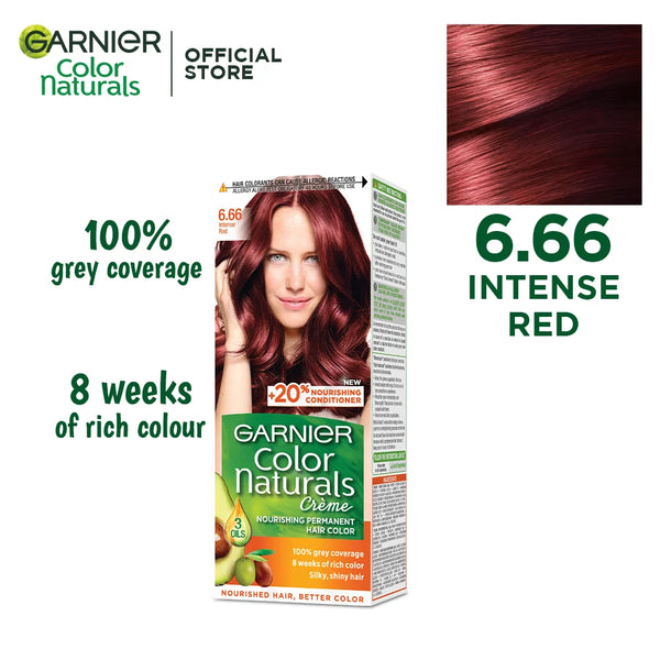 GARNIER HAIR COLOR  RED Naturals (6.66 Intense Red)