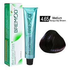 BREMOD Hair Color Cream (Medium Burgundy Brown 4.65)