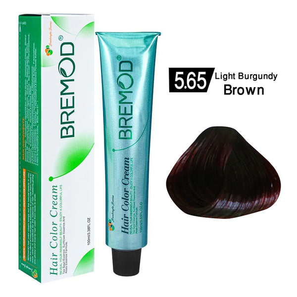 BREMOD Hair Color Cream (Light Burgundy Brown 5.65)